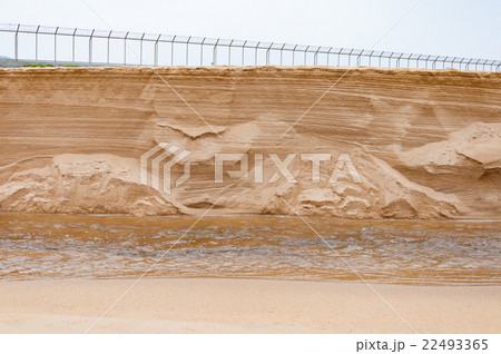 Sand dune collapse down to a small canal revealed Sand dune collapse down to a small canal revealed 22493365