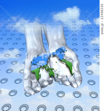 手の中の世界地図 22496230