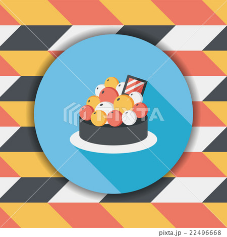 fruit tart flat icon with long shadow,eps10 22496668