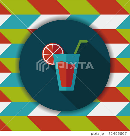 cocktail flat icon with long shadow,eps10 cocktail flat icon with long shadow,eps10 22496807