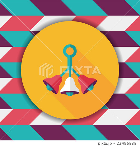 baby rattle flat icon with long shadow,EPS 10 22496838