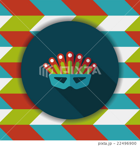 party mask flat icon with long shadow,eps10 22496900