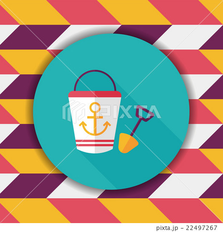 Toys for sand flat icon with long shadow,eps10 Toys for sand flat icon with long shadow,eps10 22497267