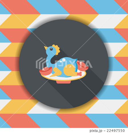 Chinese New Year flat icon with long shadow,eps10, Chinese Chick 22497550