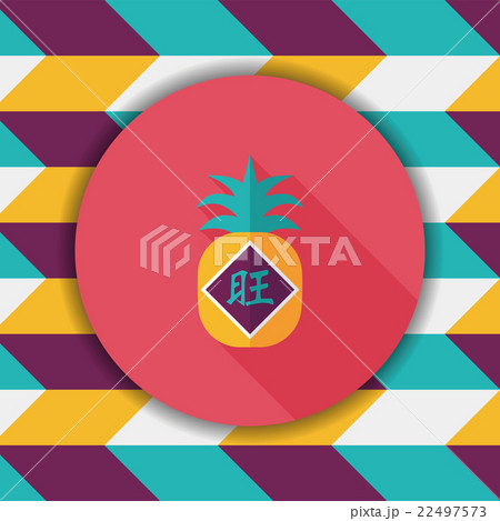 Chinese New Year flat icon with long shadow,eps10, when you send 22497573