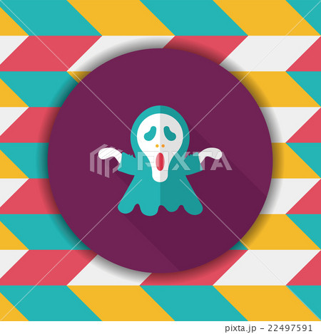 Grim Reaper flat icon with long shadow,eps10 22497591