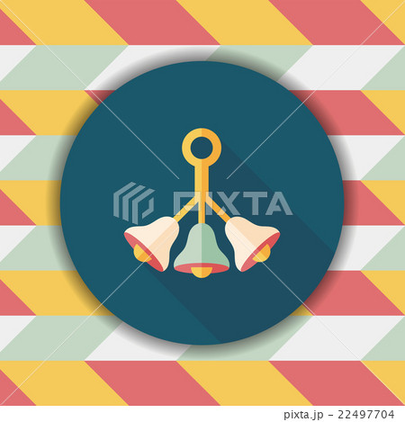 baby rattle flat icon with long shadow,EPS 10 22497704