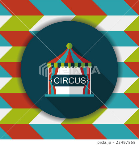circus flat icon with long shadow,eps10 22497868