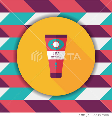 Sunscreen flat icon with long shadow,eps10 Sunscreen flat icon with long shadow,eps10 22497960