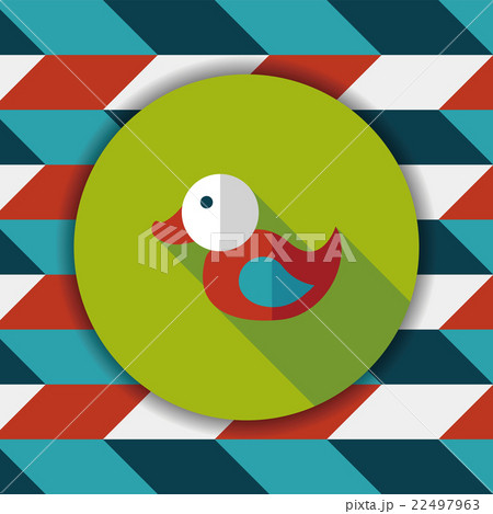 Duck toy flat icon with long shadow,eps 10 22497963