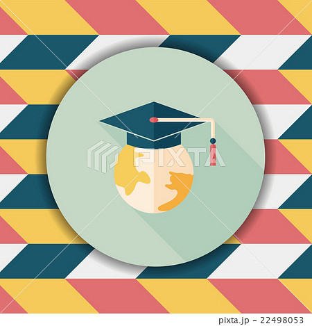 e-learning flat icon with long shadow,eps10 22498053