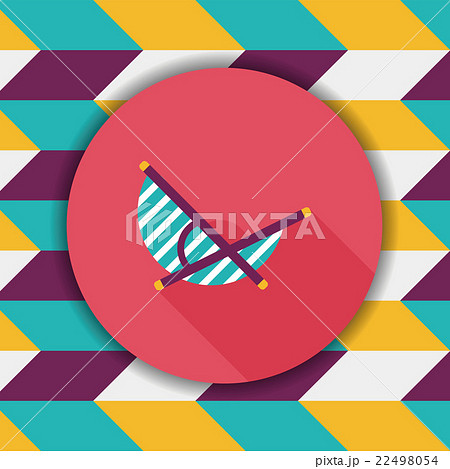 Lounger Beach Sun bed Chair flat icon with long shadow,eps10 Lounger Beach Sun bed Chair flat icon with long shadow,eps10 22498054