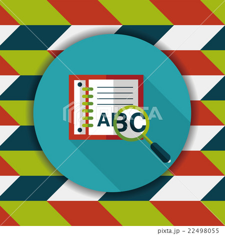 search Dictionary book flat icon with long shadow,eps10 22498055