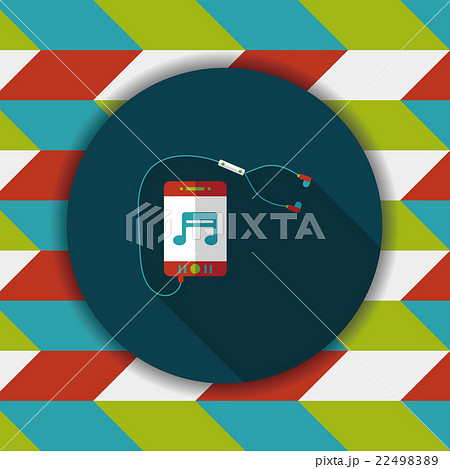 smartphone and headset flat icon with long shadow,eps10 smartphone and headset flat icon with long shadow,eps10 22498389