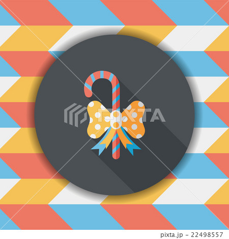 Christmas candy cane flat icon with long shadow,eps10 22498557