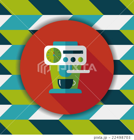 coffee machine flat icon with long shadow,eps10 22498703