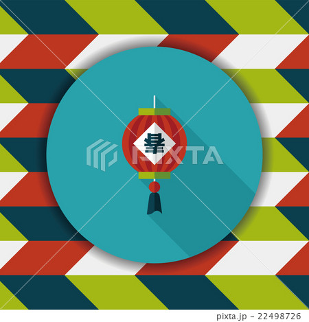 Chinese New Year flat icon with long shadow,eps10, Chinese festi 22498726