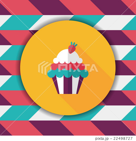 cupcake flat icon with long shadow,eps10 22498727