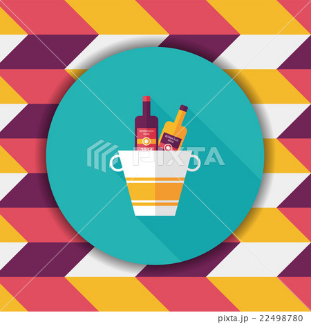 Ice bottle flat icon with long shadow,eps10 22498780