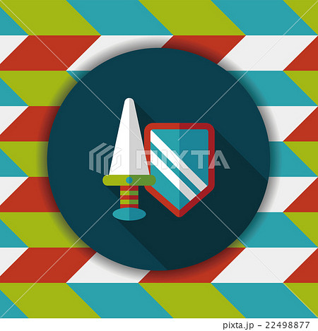 Sword and Shield flat icon with long shadow,eps 10 Sword and Shield flat icon with long shadow,eps 10 22498877