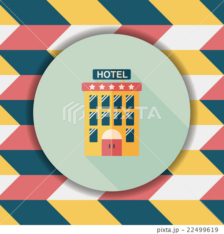 Building hotel flat icon with long shadow,eps10 Building hotel flat icon with long shadow,eps10 22499619
