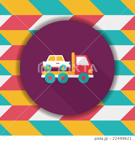 Transportation truck flat icon with long shadow,eps10 Transportation truck flat icon with long shadow,eps10 22499621