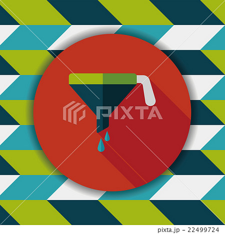 kitchenware funnel flat icon with long shadow,eps10 22499724