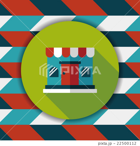 shopping store flat icon with long shadow,eps10 22500112