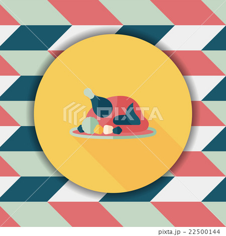 Grill chicken flat icon with long shadow,eps10 Grill chicken flat icon with long shadow,eps10 22500144