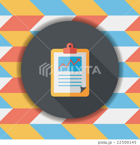 business chart flat icon with long shadow,eps10 22500145