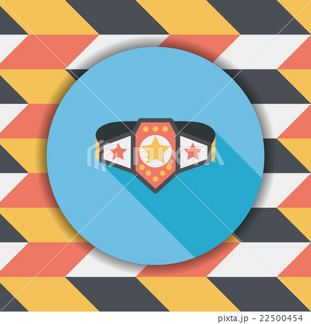 Championship belt flat icon with long shadow,eps10のイラスト素材 [22500454 ...