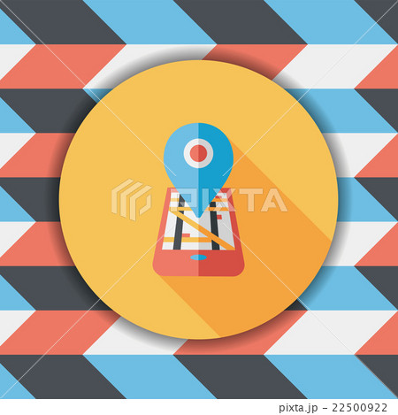 Navigation concept flat icon with long shadow Navigation concept flat icon with long shadow 22500922
