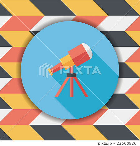 Telescope flat icon with long shadow,eps10 Telescope flat icon with long shadow,eps10 22500926