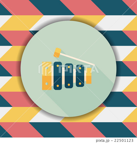 Xylophone flat icon with long shadow,eps10 Xylophone flat icon with long shadow,eps10 22501123