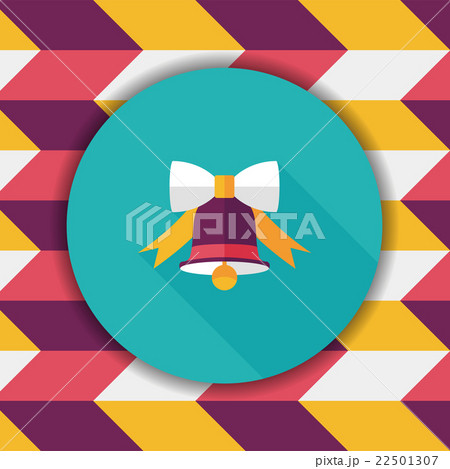 Christmas bell flat icon with long shadow,eps10 22501307