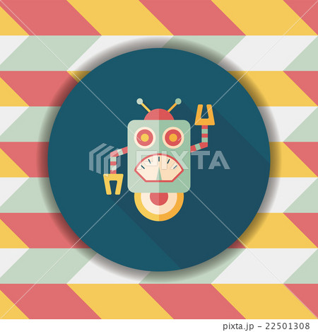 robot flat icon with long shadow,eps10 22501308