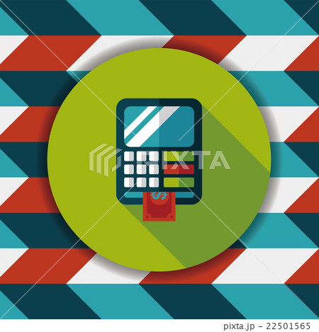 ATM flat icon with long shadow,eps10 ATM flat icon with long shadow,eps10 22501565