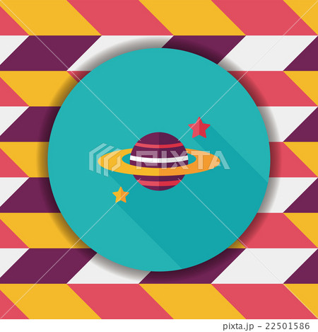 Space planet flat icon with long shadow,eps10 22501586