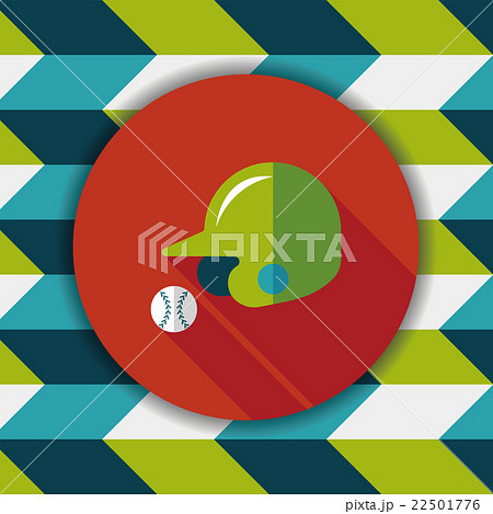 baseball helmet flat icon with long shadow,eps10 baseball helmet flat icon with long shadow,eps10 22501776
