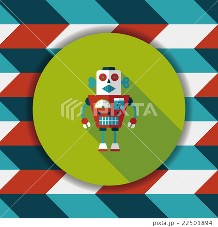 robot concept flat icon with long shadow,eps10 robot concept flat icon with long shadow,eps10 22501894