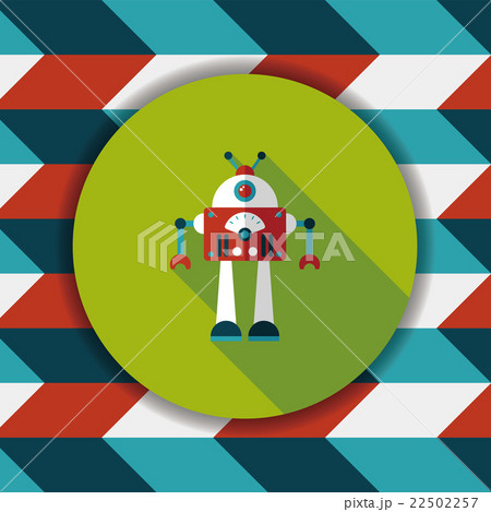 robot concept flat icon with long shadow,eps10 22502257