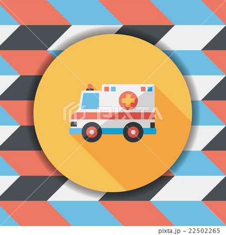 Transportation ambulance flat icon with long shadow,eps10 22502265