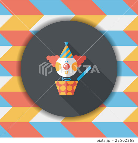 Jack in the box flat icon with long shadow,eps10 22502268