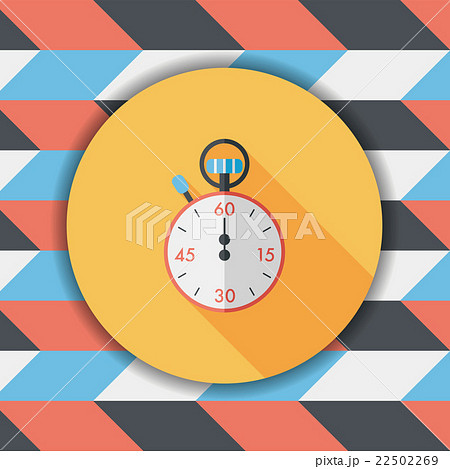 stopwatch flat icon with long shadow,eps10 22502269