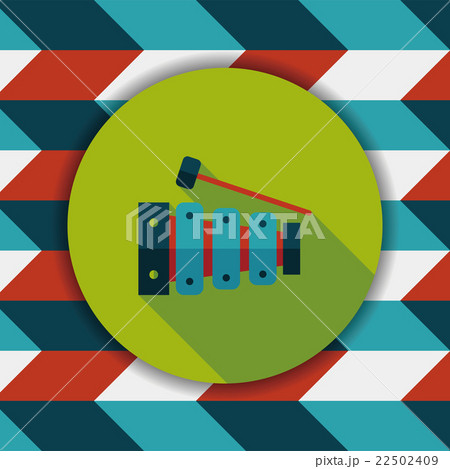 Xylophone flat icon with long shadow,eps10 22502409