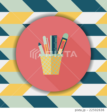 Pen Holder flat icon with long shadow,eps10 22502636
