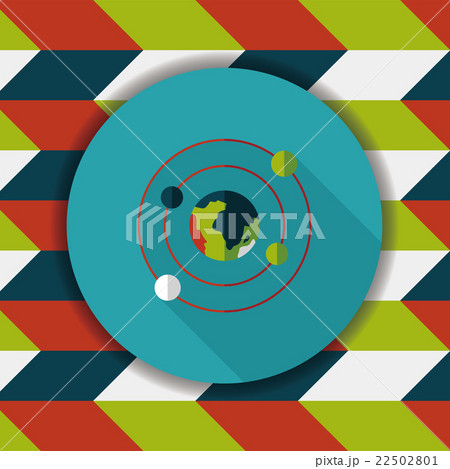 Space planet flat icon with long shadow,eps10 22502801