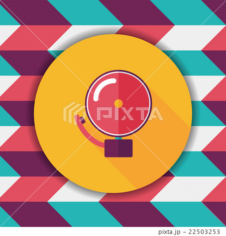 Alarm bell flat icon with long shadow,eps10のイラスト素材 [22503253] - PIXTA