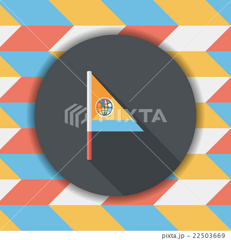 Flag flat icon with long shadow Flag flat icon with long shadow 22503669