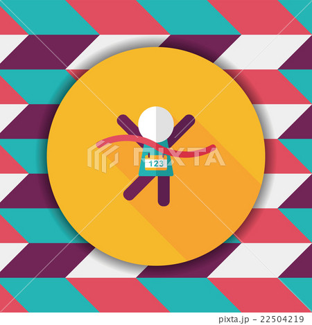 winner flat icon with long shadow,eps10のイラスト素材 [22504219] - PIXTA
